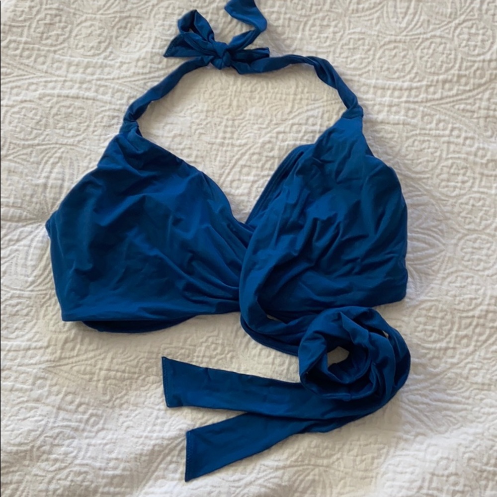 Athleta Bra Cup Wrap Halter Bikini Top